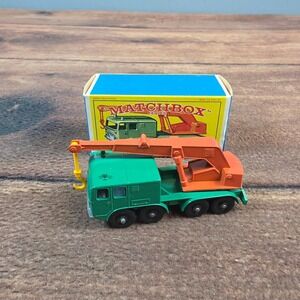 Matchbox 8-Wheel Crane No30 Green Orange Excellent Lesney Made in Englandw/box
